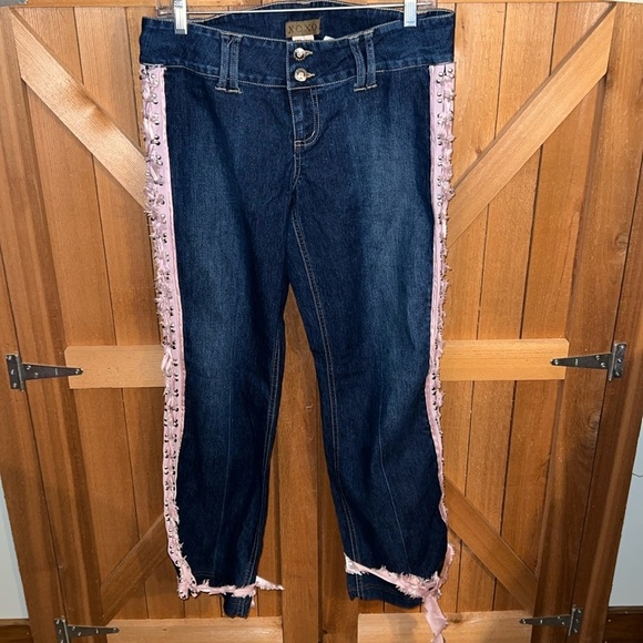 XOXO Bootcut Jeans Ribbon Down Sides 9/10 - Picture 1 of 8